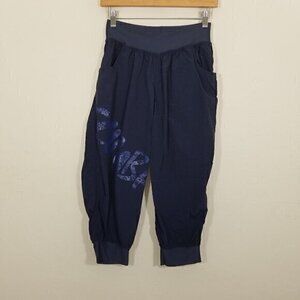 Zumba Fitness Capri Cropped Pants Blue Size M